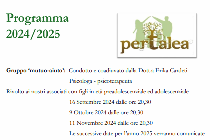 PROGRAMMA PERTALEA 2024/2025